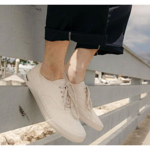 SEAVEES Seachange Legend Sneaker in Natural Recycled Cotton Canvas Men's 11.5